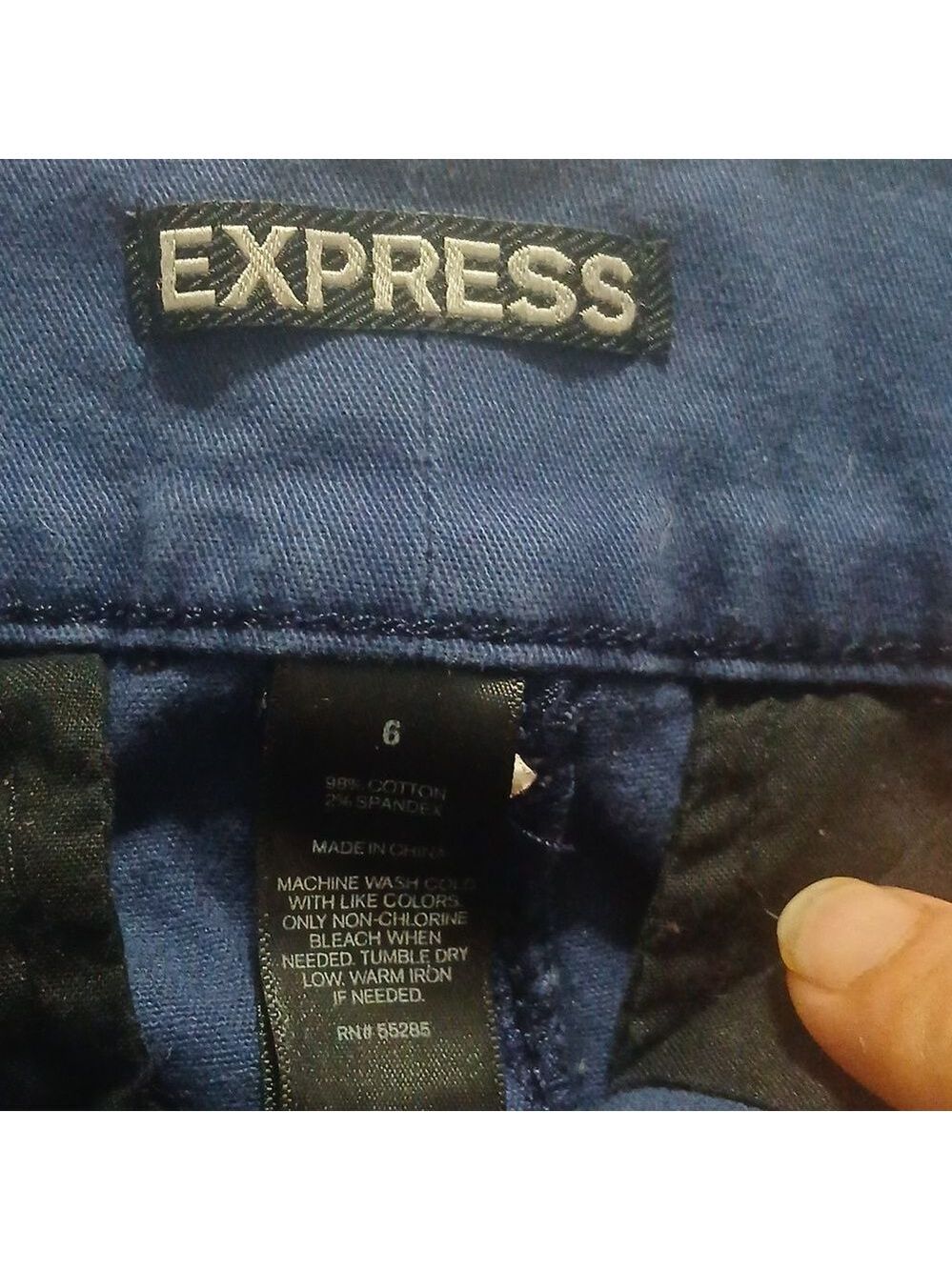 Express Blue High Waist Shorts Size 6 - Picture 2 of 4